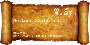 Meitner Szalárd névjegykártya